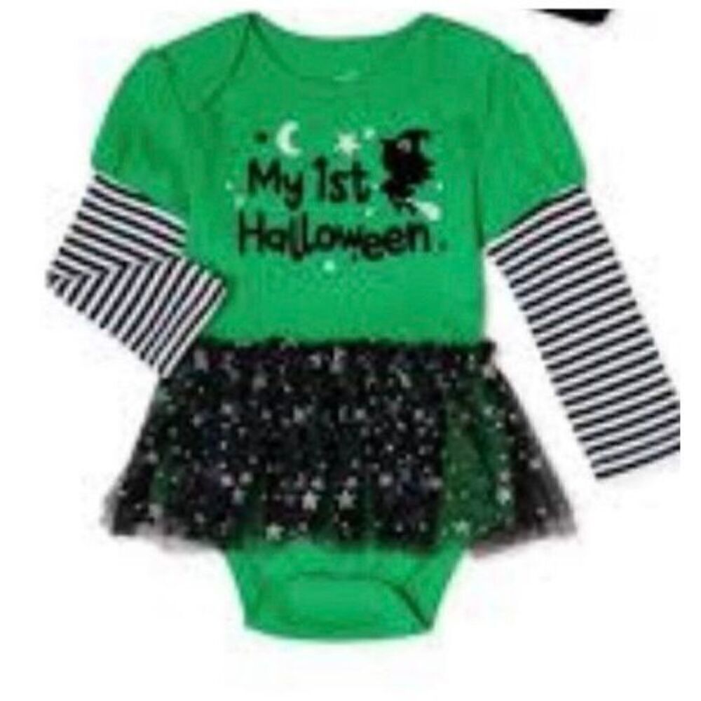Celebrate my first Halloween which onesie tutu costume 0-3 months
